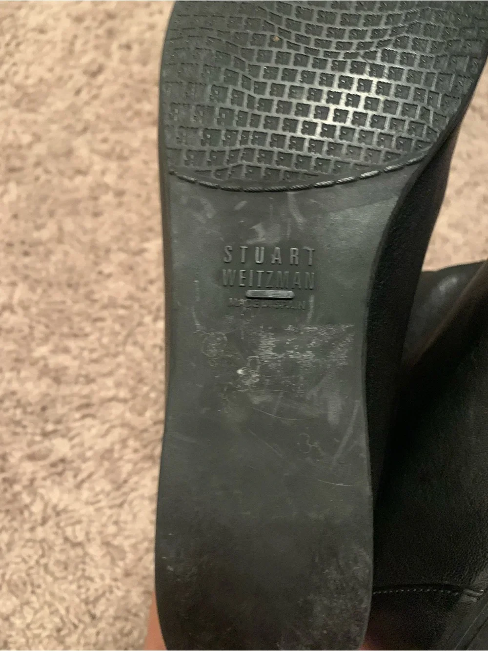 Stuart Weitzman Nappa Slouchy Wedge Boots Black